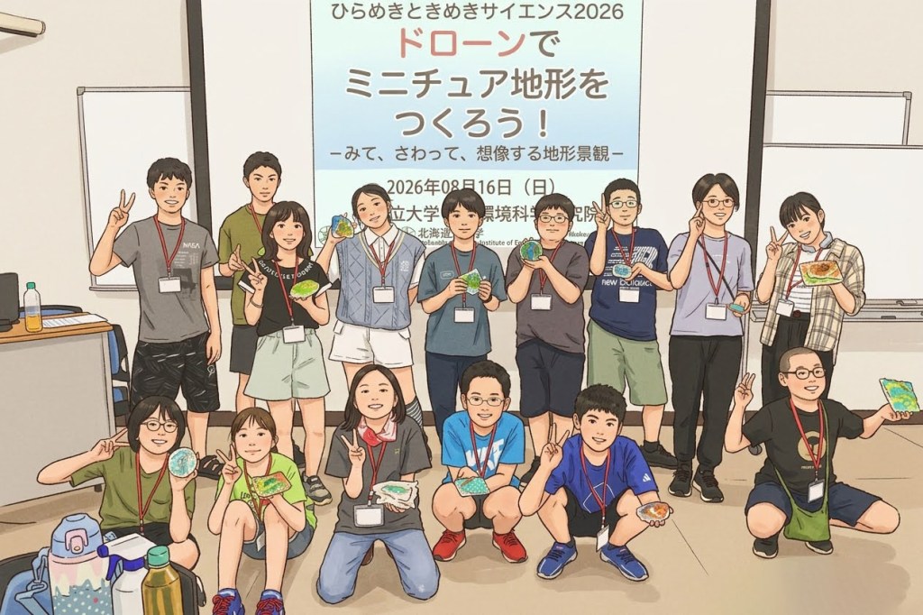 開催報告：ひらめき☆ときめきサイエンス2026「ドローンでミニチュア地形をつくろう！－みて、さわって、想像する地形景観－」